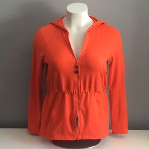 Zella  Orange Zip Up Hoodie Long Length Like New